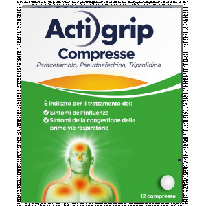 Actigrip*12 Cpr 60 Mg + 2,5 Mg + 500 Mg