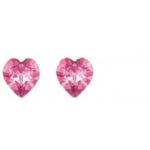 Orecchino Cuore 5 mm Rose