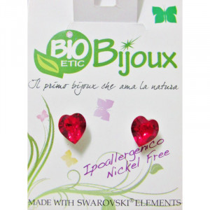 Orecchino Cuore 6 mm Light Siam