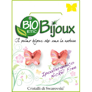 Orecchino Farfalla 10 mm Peach Rose