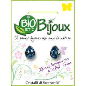 Orecchino Goccia 6X4 mm Denin Blue