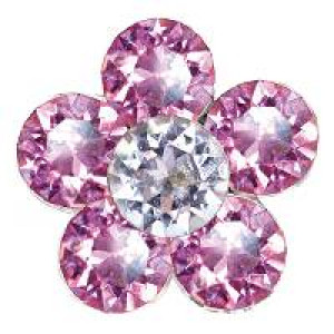 Bjt941 Crys Flower Rose/Whit