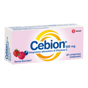 Cebion Masticabile Senza Zucchero Vitamina C 500 Mg 20 Compresse