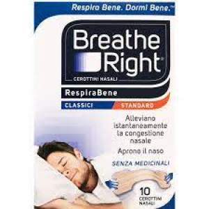 Cerotti Nasali Breath Right Classici Grandi 10 Pezzi