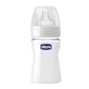Biberon Vetro Caucciù 1 Foro 150 ml