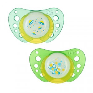 Succhietto Air Luminoso Silicone 6-16m 2 Pz