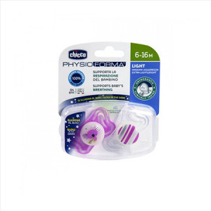 Succhietto Light Luminoso Silicone 6-16 Mesi 2 Pezzi