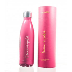 Bottiglia Thermos In Acciaio Watercolor Rosa