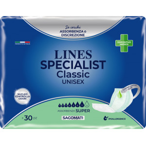 Pannolone Lines Specialist Classic Sagomato Super 30 Pezzi
