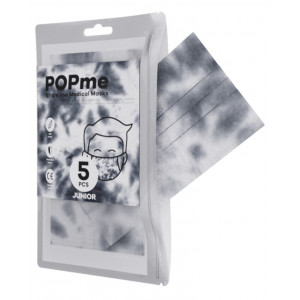 Mask Chirurgica Tipo I Baby Grigio Tie Dye 5 Pezzi