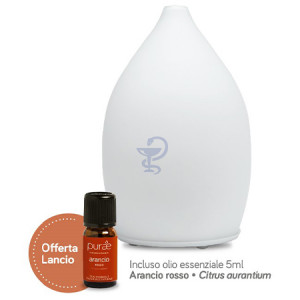 Diffusore Ultrasuoni Musa + Olio Essenziale Arancio Rosso